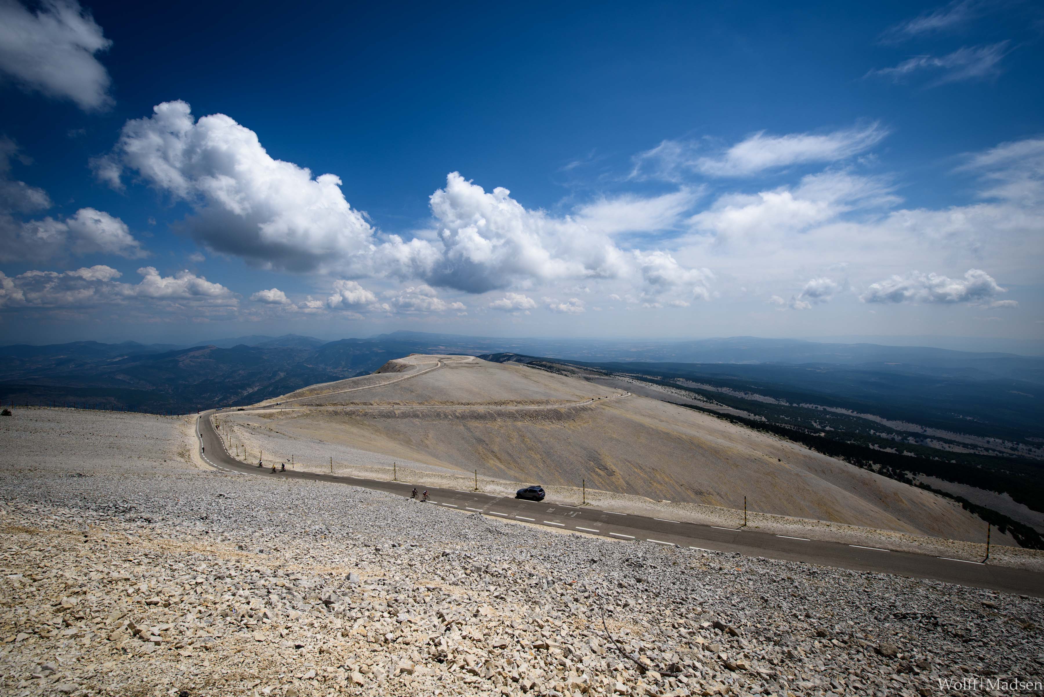 Southeast view across the stone desert, Mont Ventoux, France